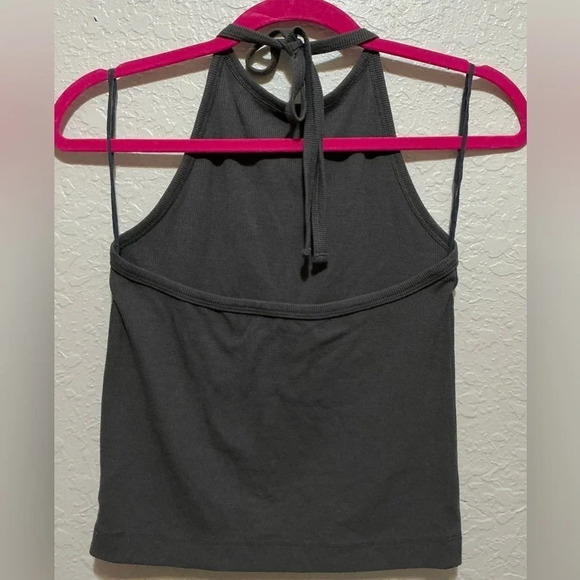 American Eagle Ribbed Gray Halter Top - Picture 7 of 8